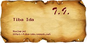 Tiba Ida névjegykártya