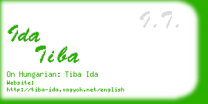 ida tiba business card